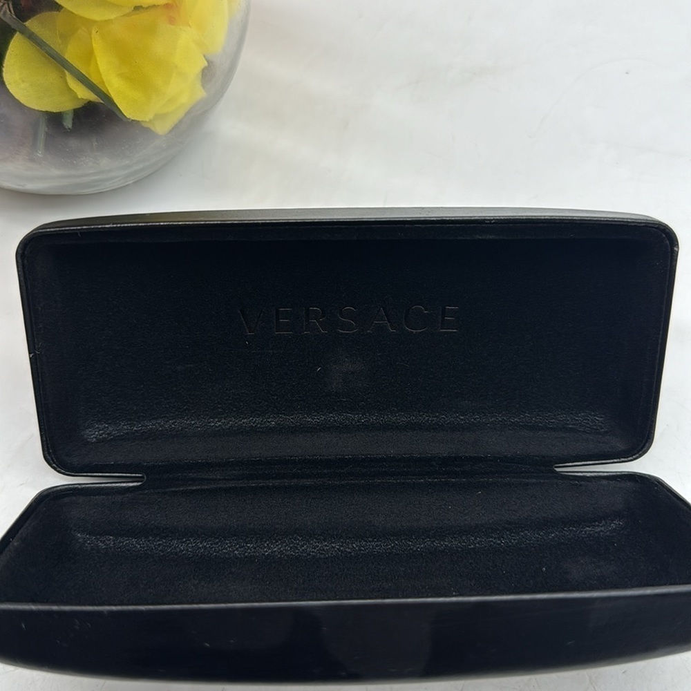 Versace Black Eyeglass Case with branded microfiber cleaning cloth - Picture 2 of 7